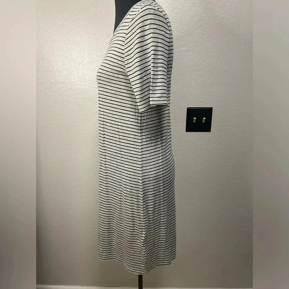 H&M Divided Grey and Black Striped Shirt Dress Size XS